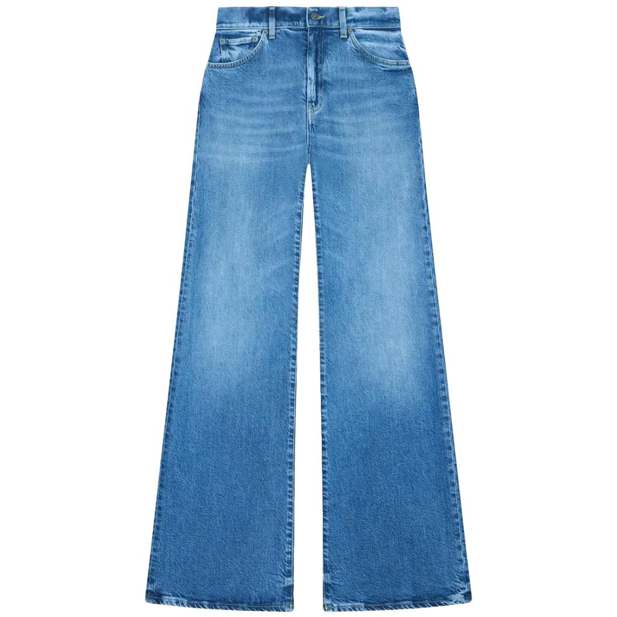 Jeans Amber Wide Leg In Denim Stretch Cotone E Lyocell