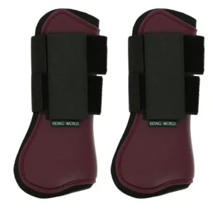 RIDING WORLD Stinchiere Riding World Tendon Boots BURGUNDY salvaschiena per sella inglese
