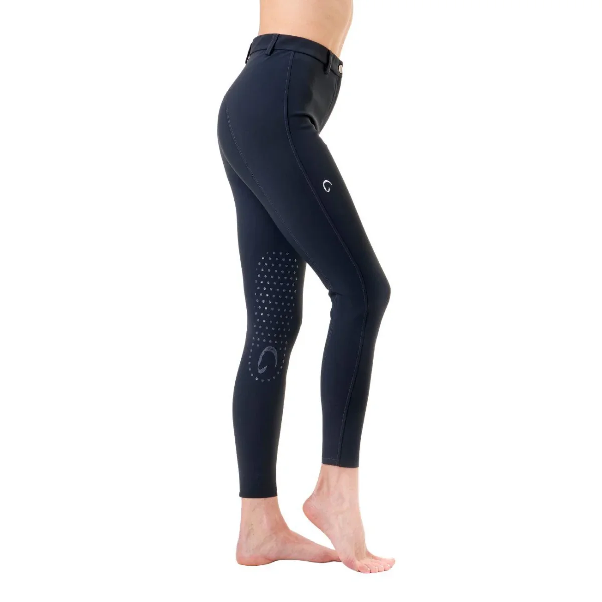 Pantalone Da Equitazione Da Donna Half Grip Parigi Mascheroni Blu - immagine 8