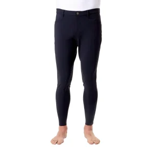 Pantalone Da Equitazione Da Uomo Half Grip Roma Mascheroni Nero