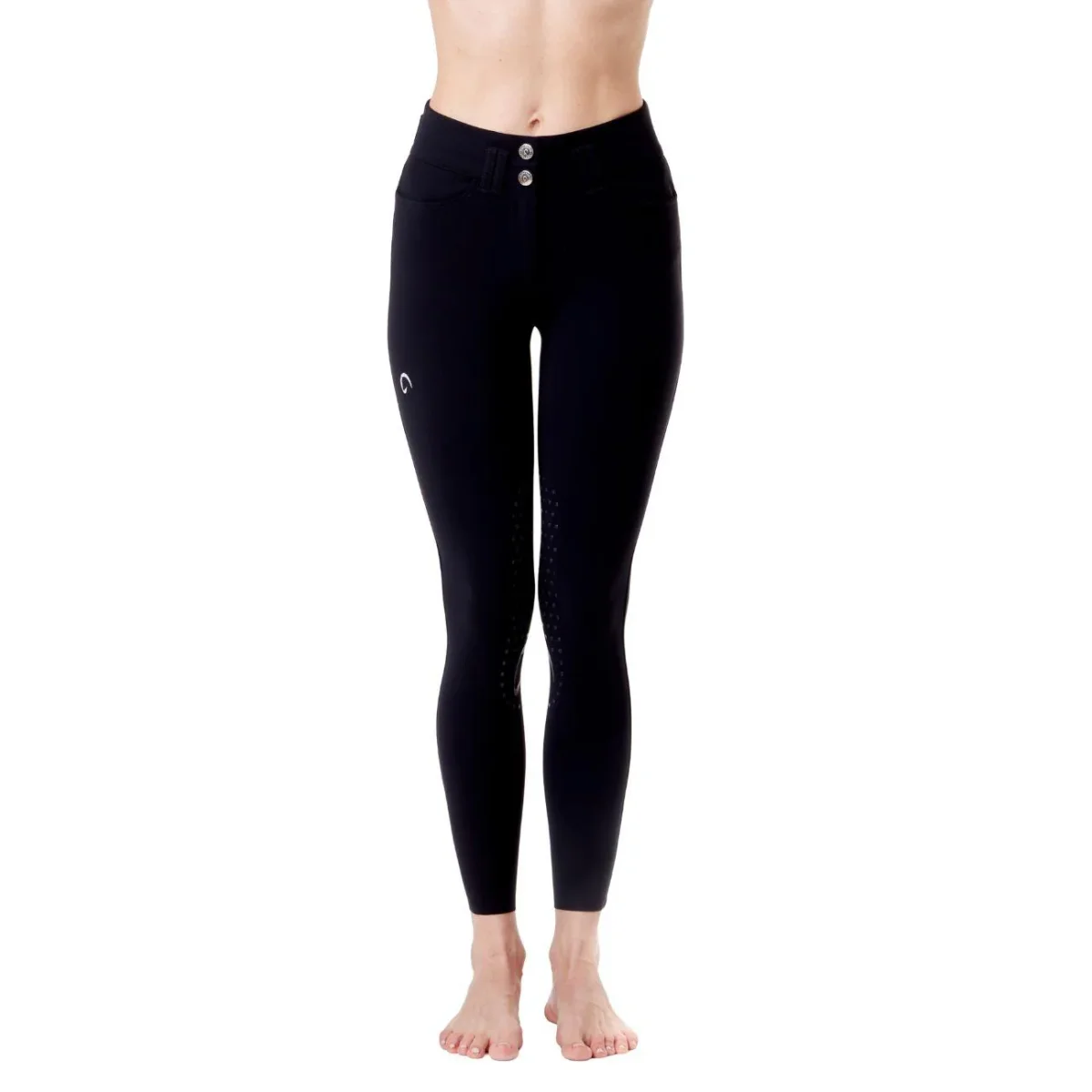 Pantalone da Equitazione Da Donna Berlino Half Grip Mascheroni Nero