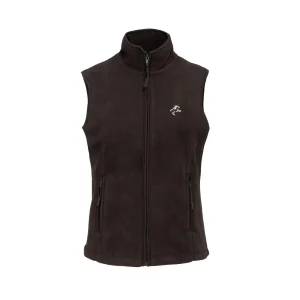 EQUINE HORSE Gilet in micropile donna full zip Marrone abbigliamento tecnico da scuderia (09EH-906)