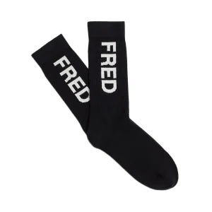 Calze Branded Rib Uomo Nero