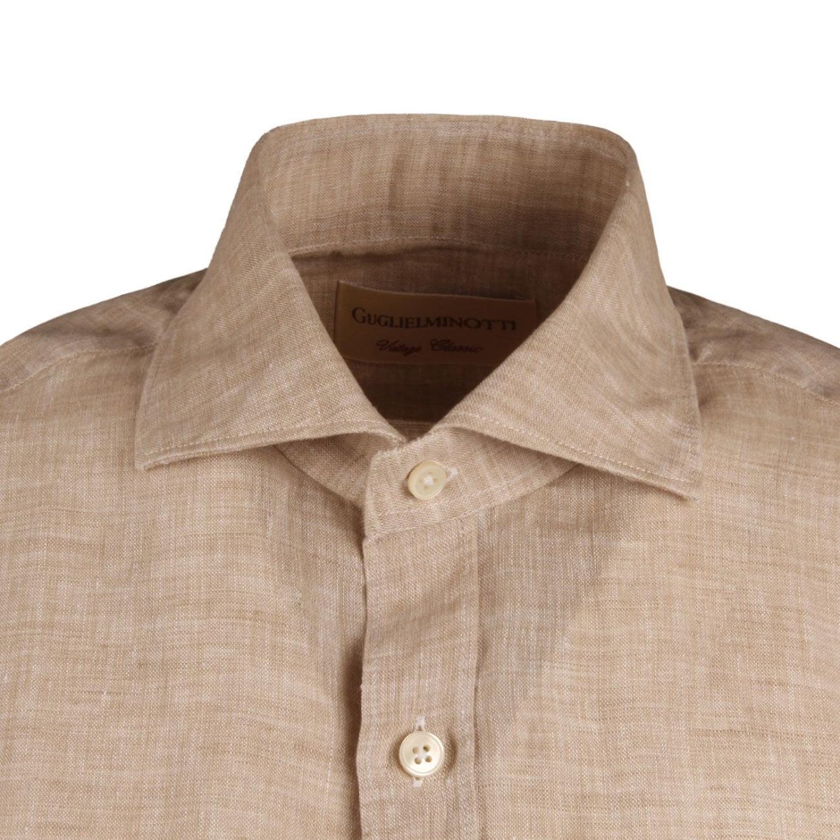 Camicia Tinta Unita Uomo Beige - immagine 4