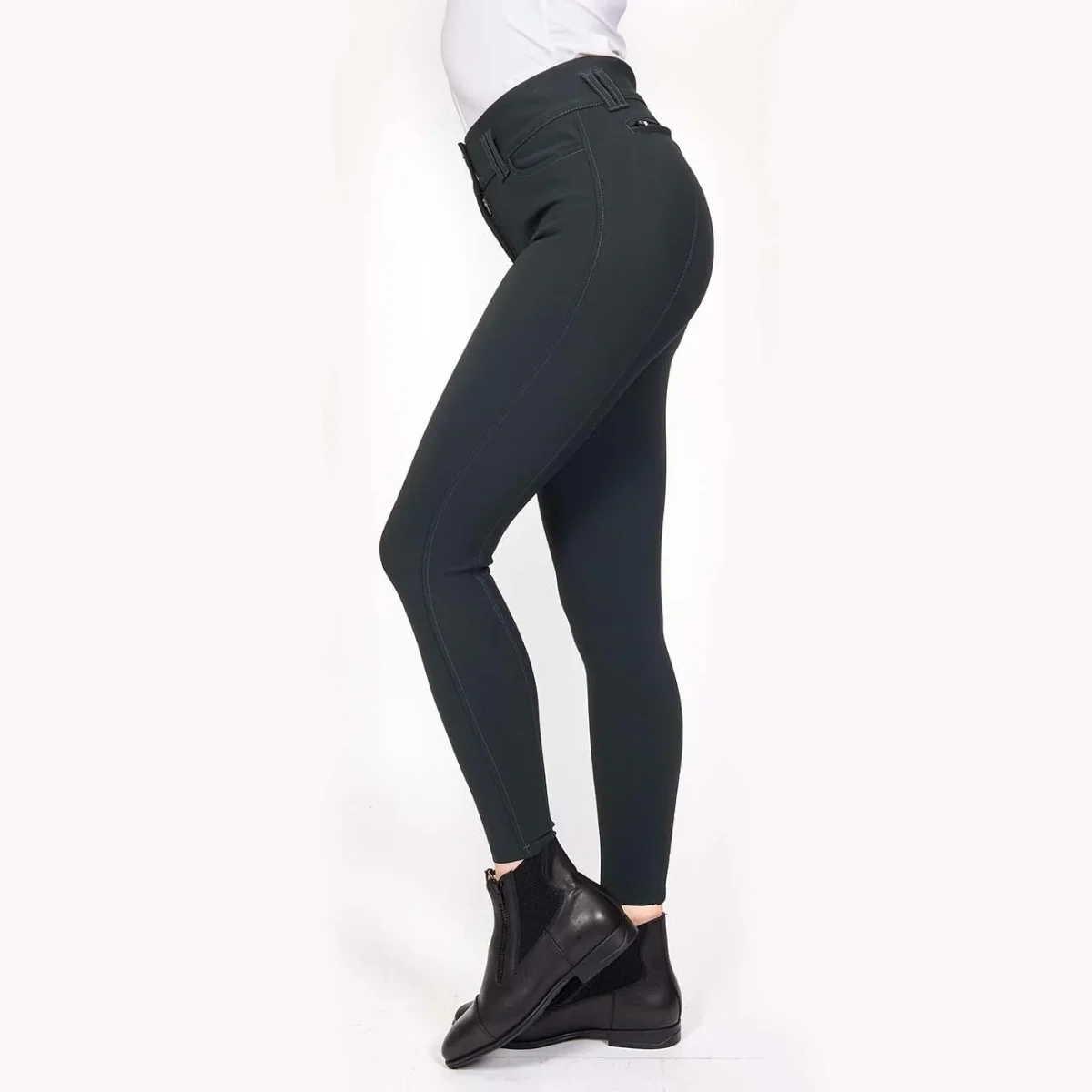 Pantalone da Equitazione Da Donna Half Grip Berlino Mascheroni Grigio Antracite - immagine 6