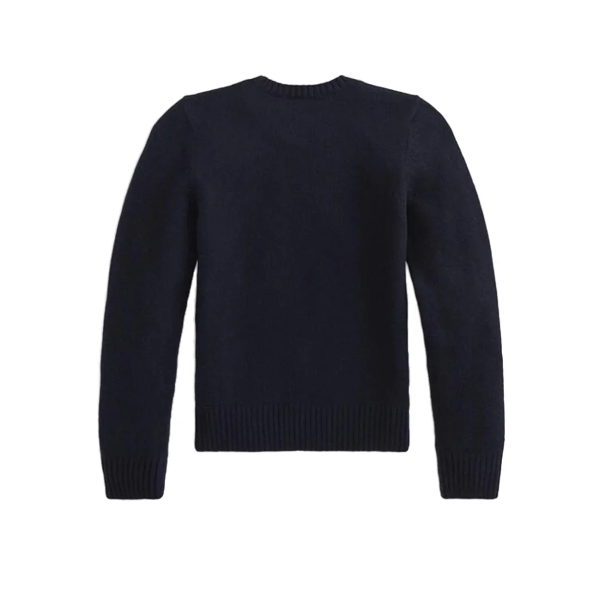 Pull Girocollo In Lana Con Ricamo Bimbo Navy - immagine 3
