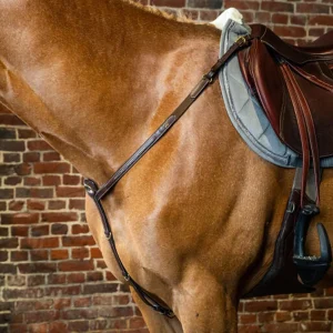 DY'ON PETTORALE IN CUOIO A Y CLASSIC COLLECTION Marrone PETTORALI