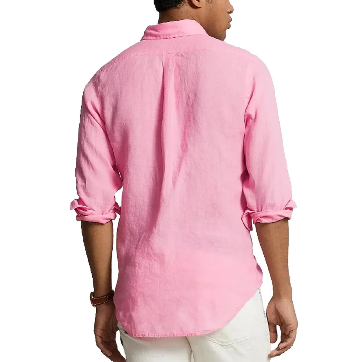 Camicia In Lino Uomo Florida Pink - immagine 3