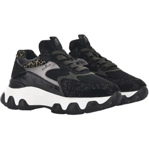 Sneakers Hyperactive Animalier Donna Nero Leopard