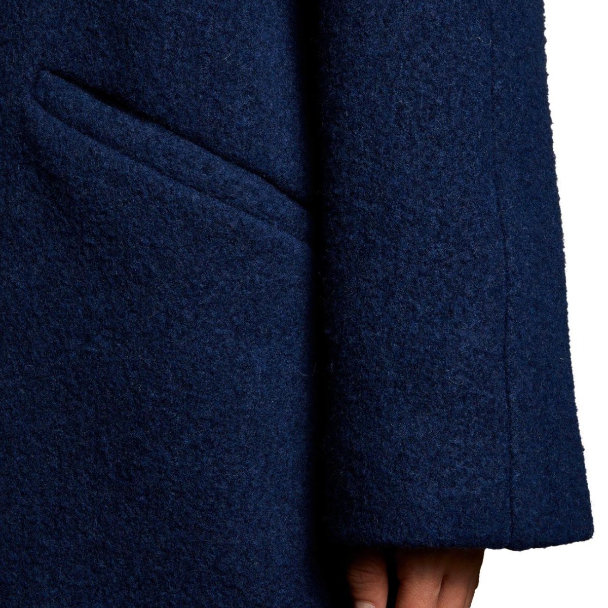 Cappotto Over In Lana Donna Blu Notte Scuro - immagine 5