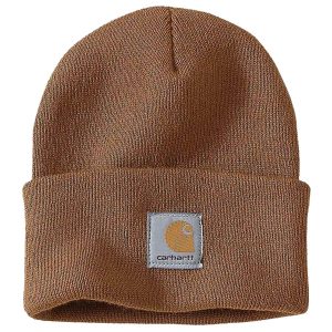 Carhartt Knit Cuffed Beanie Brown berretto in maglia a coste