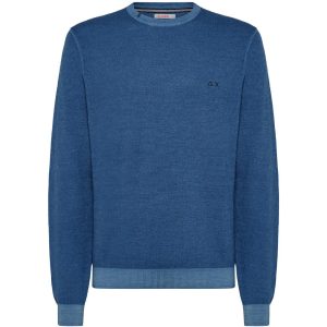 Pullover Round Vintage Uomo Avio