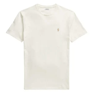 T.Shirt Girocollo Slim Fit Jersey Uomo Parchment Cream