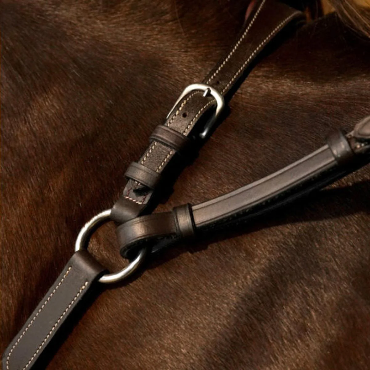 DY'ON PETTORALE IN CUOIO A Y CON PONTE WORKING COLLECTION Marrone PETTORALI - immagine 4