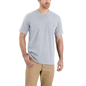 Carhartt Relaxed Fit Heavyweight Pocket T-Shirt Grey t-shirt in jersey pesante