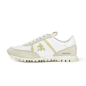 Sneaker Seand Donna Bianco Lime