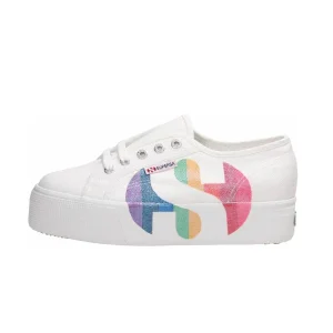 Scarpe 2790 Cotw Printed Logo Glitter Donna White Multicolor