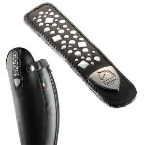 TATTINI CINTURINI INTERCAMBIABILI BORCHIATI Nero per speroni