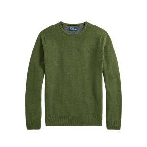 Pullover Lambswool Uomo Classic Olive Heather