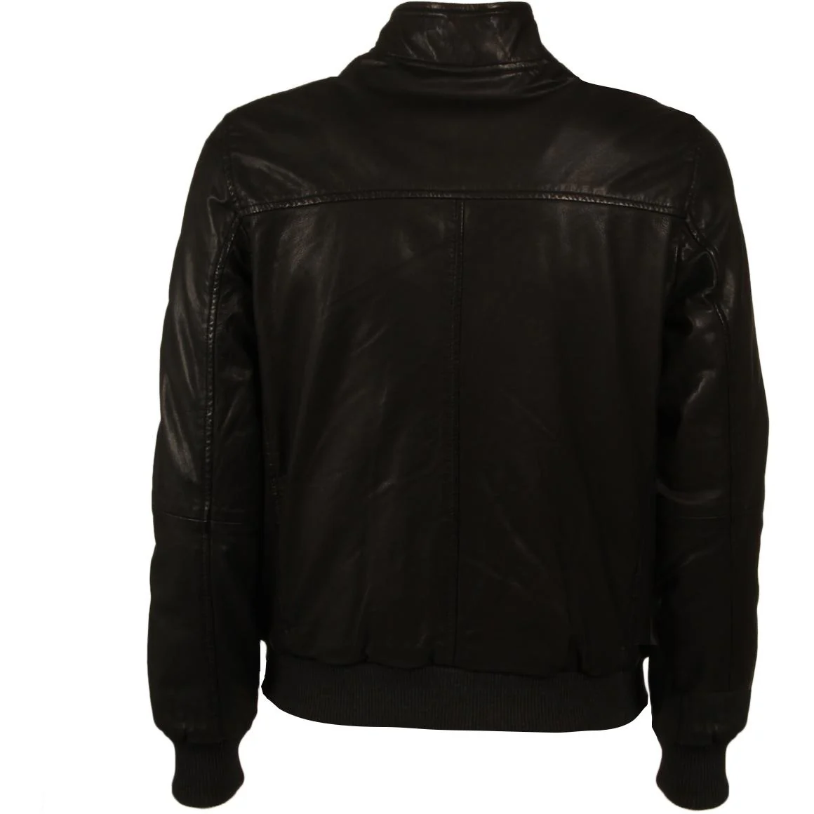 Giubbotto Pelle Imbottito Uomo Black - immagine 3