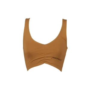 Top Bielastico Donna Beige Nocciola