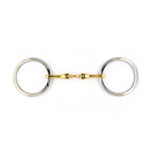 JUMP'IN FILETTO AD ANELLI FRENCH MOUTH SPEZZATO IN 3 SOTTILE E SQUADRATO JUMP'IN OTTONE filetti ad anelli 0026B