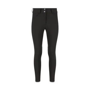KENTUCKY Miami Women Breeches Knee Grip KENTUCKY Nero pantaloni da equitazione