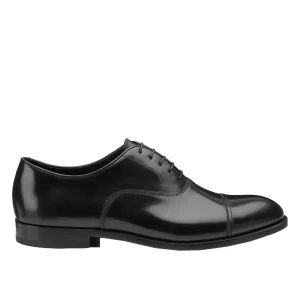 Stringate Oxford Cap Toe Uomo Nero