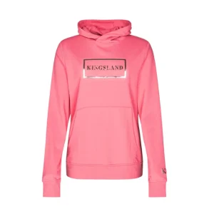 KINGSLAND FELPA DONNA CON CAPPUCCIO CON TASCA KLCANTU Rosa abbigliamento da equitazione
