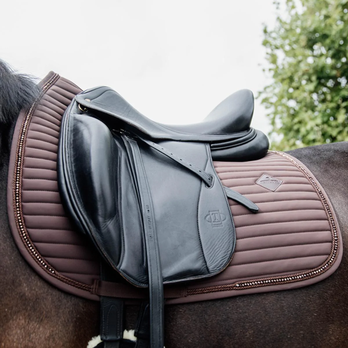 KENTUCKY SADDLE PAD PEARLS SHOW DRESSAGE KENTUCKY Marrone sottosella tecnico - immagine 3