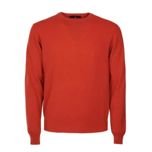 Pullover Girocollo Unisex Rosso Melange