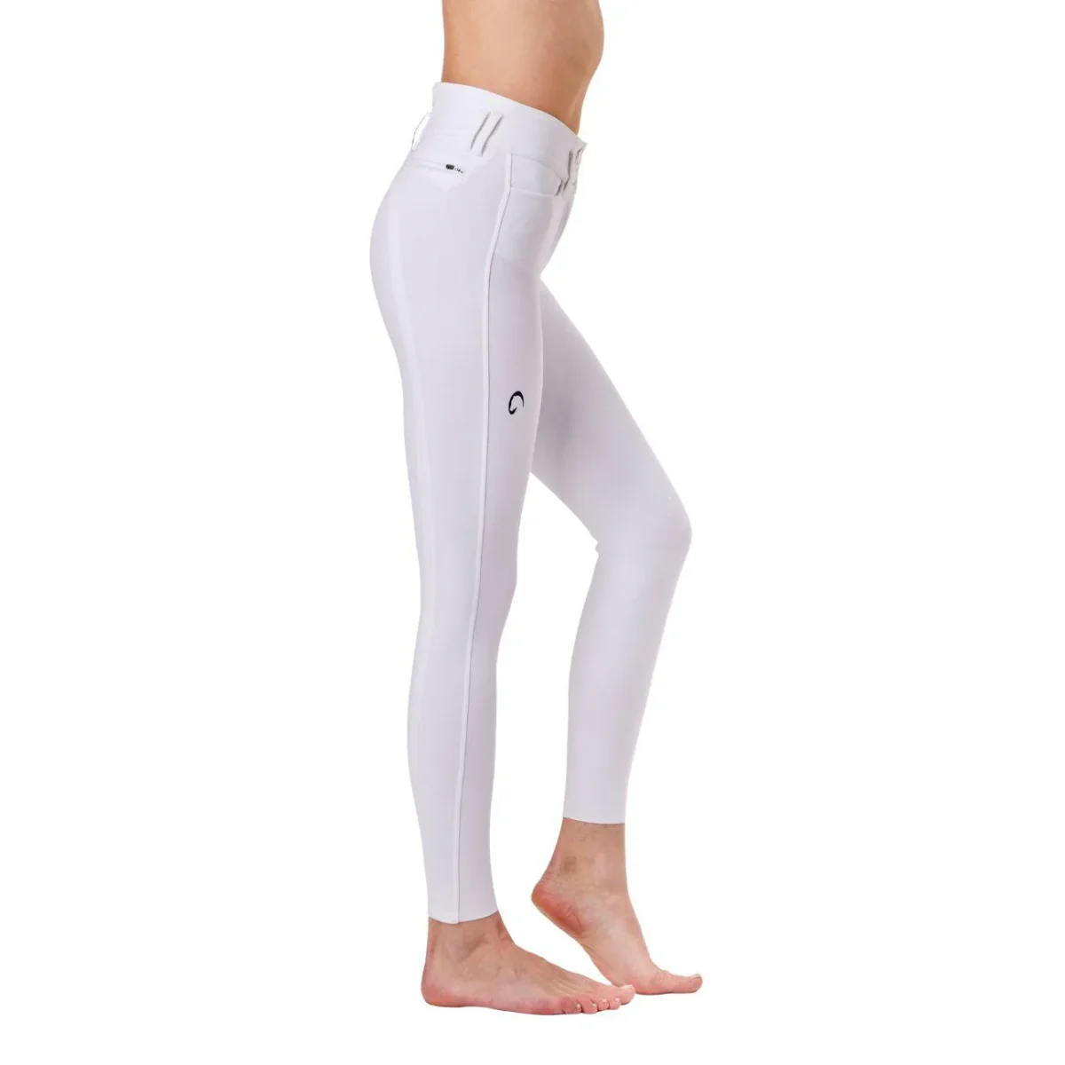 Pantalone da Equitazione Da Donna Half Grip Berlino Mascheroni Bianco - immagine 6