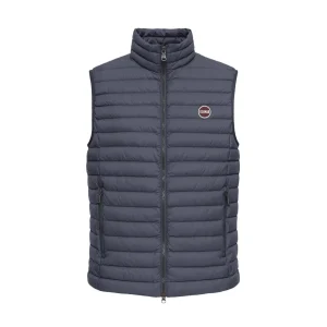 Gilet In Piuma Leggera Uomo Blu Navy
