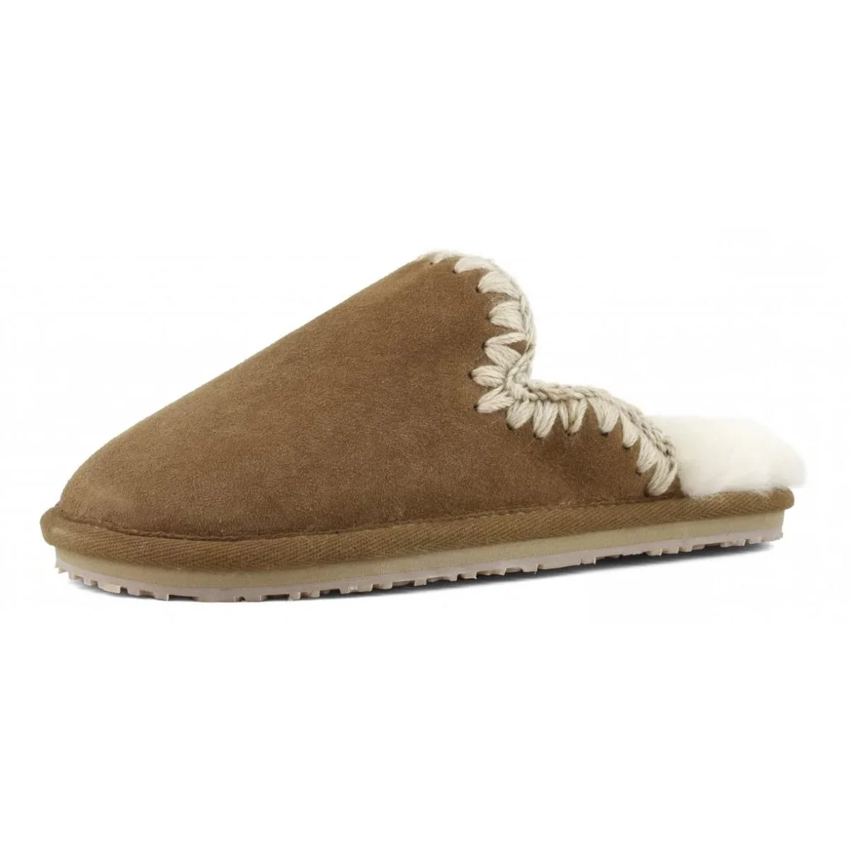 Slippers Suede Eskimo Stitch Donna Cognac - immagine 3