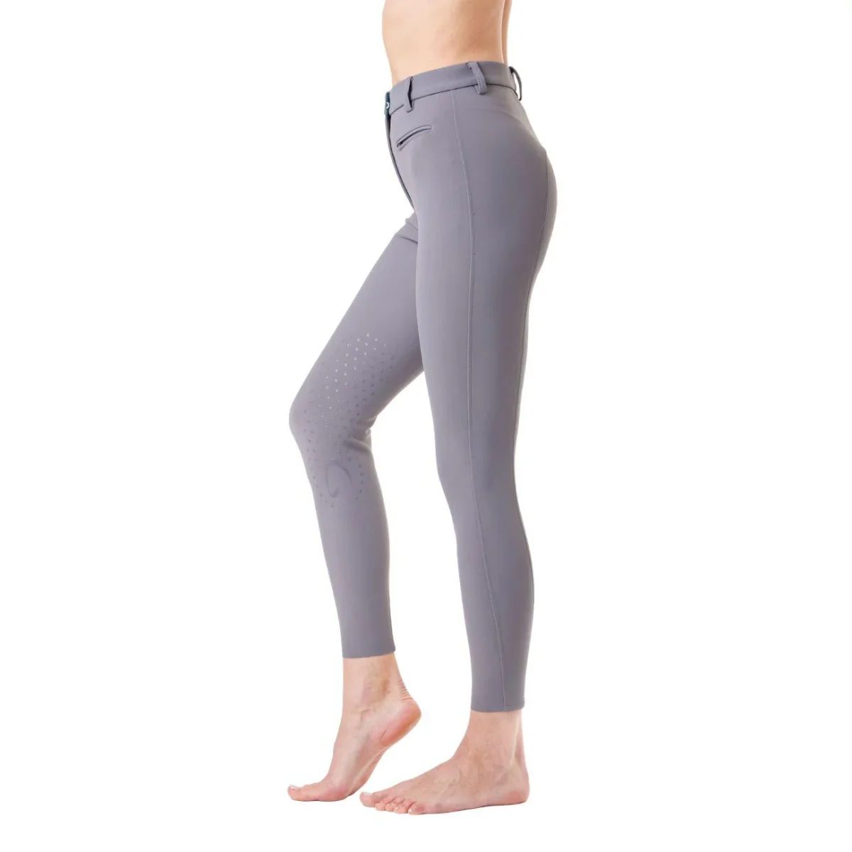 Pantalone Da Equitazione Da Donna Half Grip Parigi Mascheroni Grigio - immagine 3