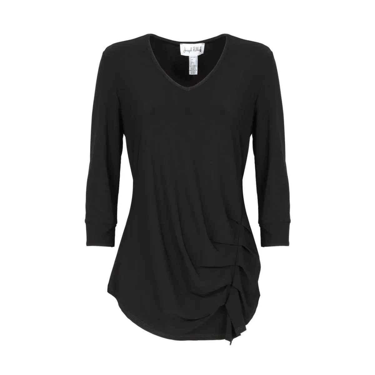 Blusa Con Drappeggio Laterale E Scollo V