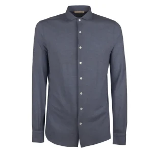 Camicia Piquet Uomo Denim