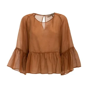 Blusa Con Balza Donna Terra