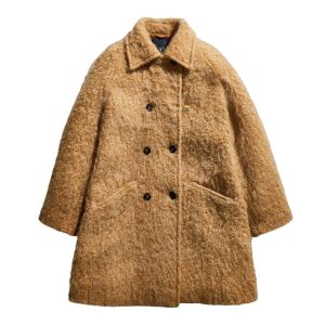 Cappotto Over Alpaca E Mohair Donna Cappuccino