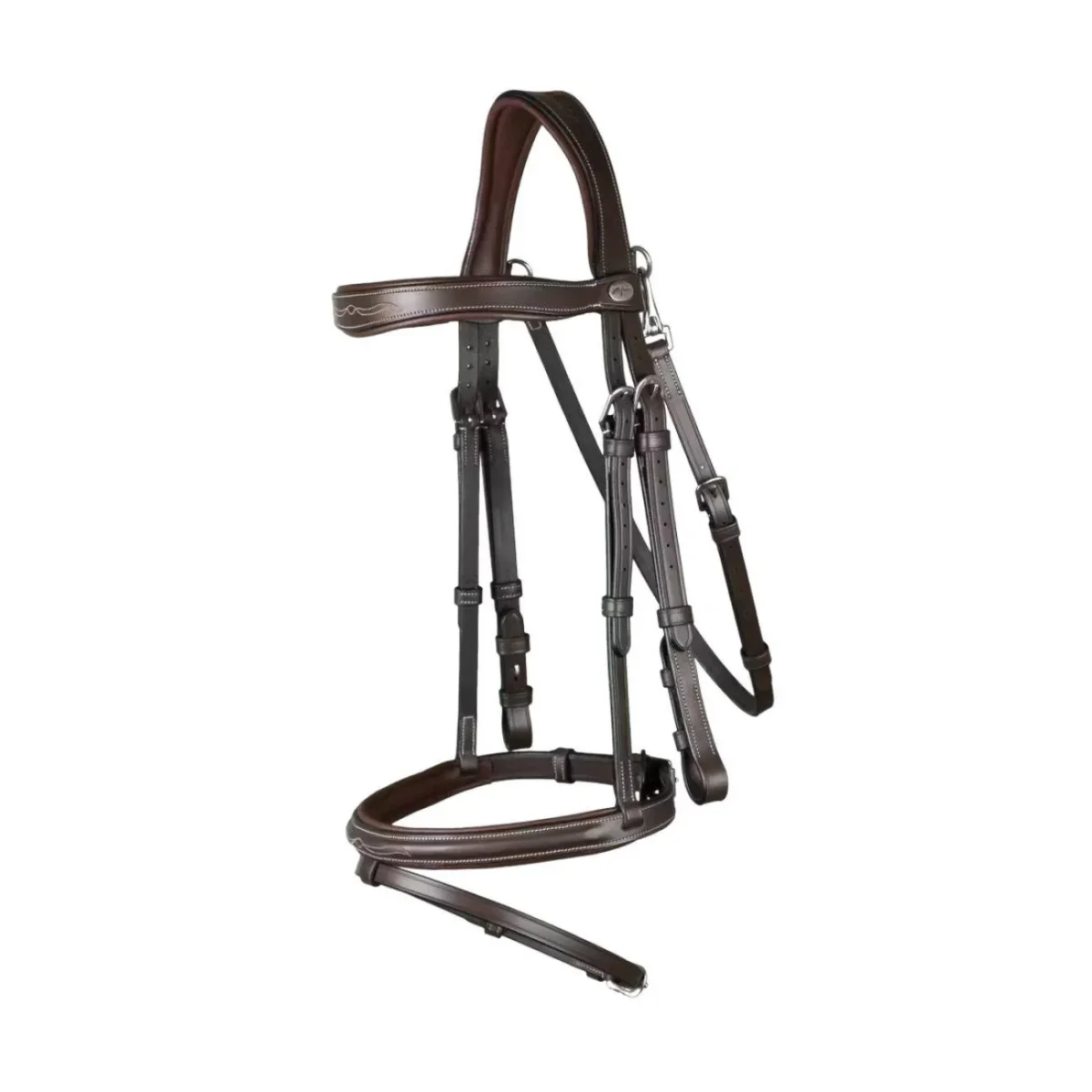 DY'ON FLASH NOSEBAND BRIDLE D COLLECTION Marrone BRIGLIE