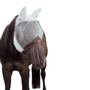 KENTUCKY FLY MASK CLASSIC WITH EARS & NOSE TASSELS KENTUCKY Argento cuffie antirumore - antimosche
