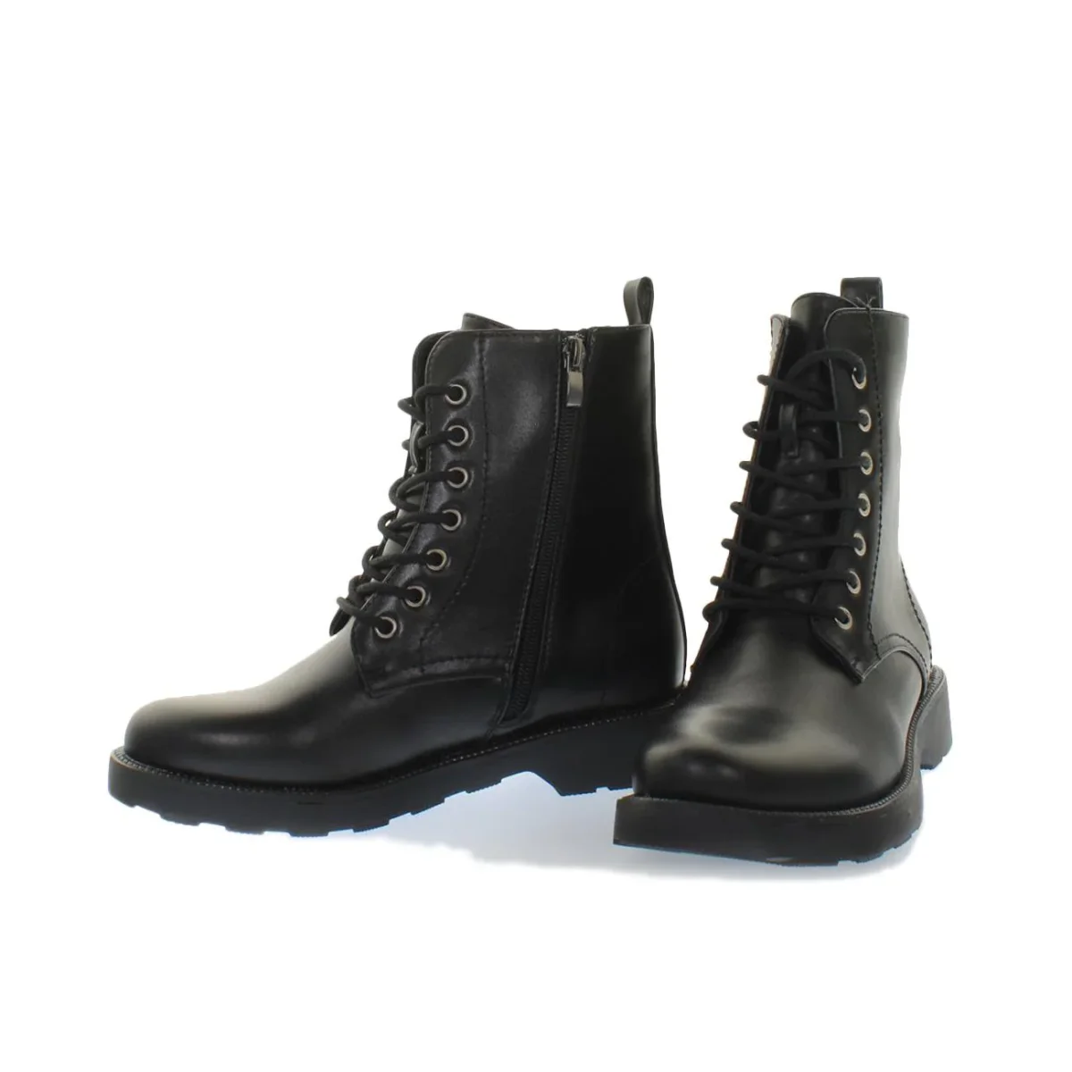 Anfibi Con Lacci Donna Nero - immagine 3