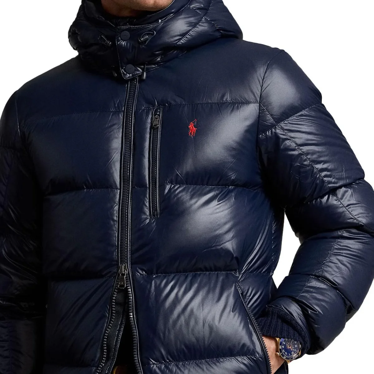 Bomber Lucido Gorham Uomo Collection Navy Glossy - immagine 5