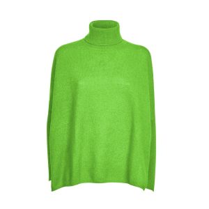 Dolcevita Poncho Clara Donna Vert Fluo