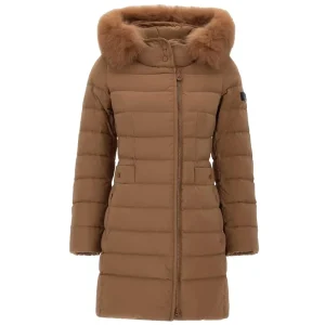 Piumino Lungo Con Collo Alto E Pelliccia Seriola Ml 06 Fur