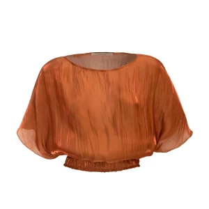 Top Corto Kimono Donna Terra