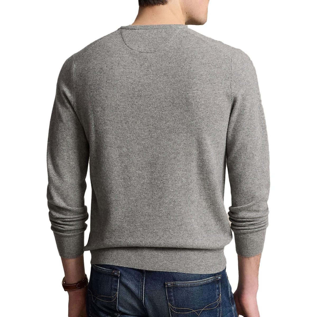 Pullover Lambswool Uomo Fawn Grey Heather - immagine 7