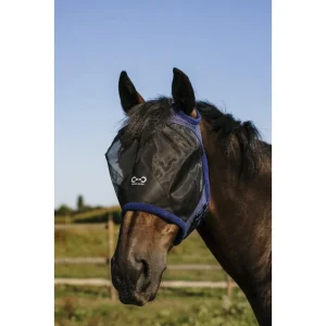 RIDING WORLD First Fky Mask W/Ear Riding World NAVY BLUE salvaschiena per sella inglese