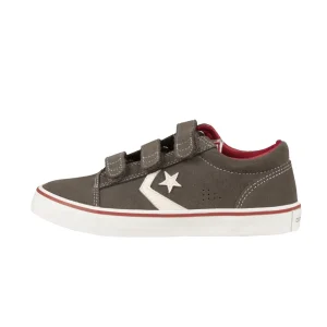 Sneakers All Star Badge Ox 3V Suede Bambino Charcoal/White