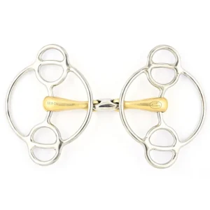 JUMP'IN FILETTO SWIVEL BLOCCATO SPEZZATO IN 3 OTTONE JUMP'IN OTTONE ACCIAIO imboccature speciali 0080A